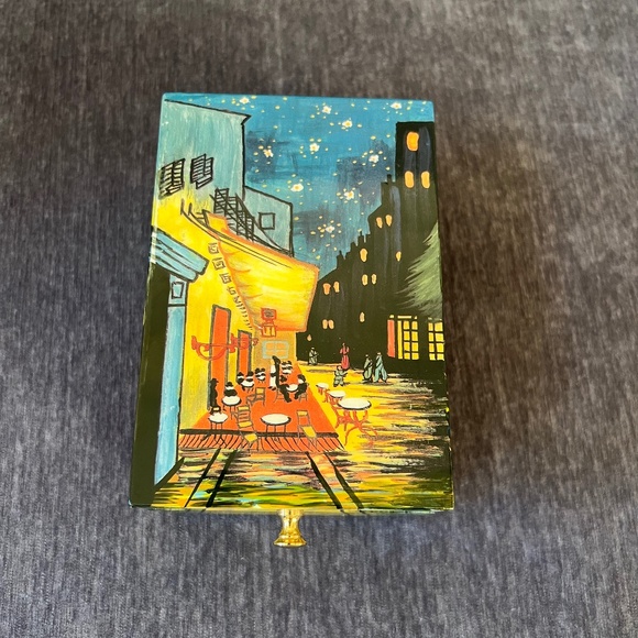 Vintage Erte Vincent Van Gogh "Cafe Terrace at Night" Trinket Jewelry Box - Picture 1 of 8